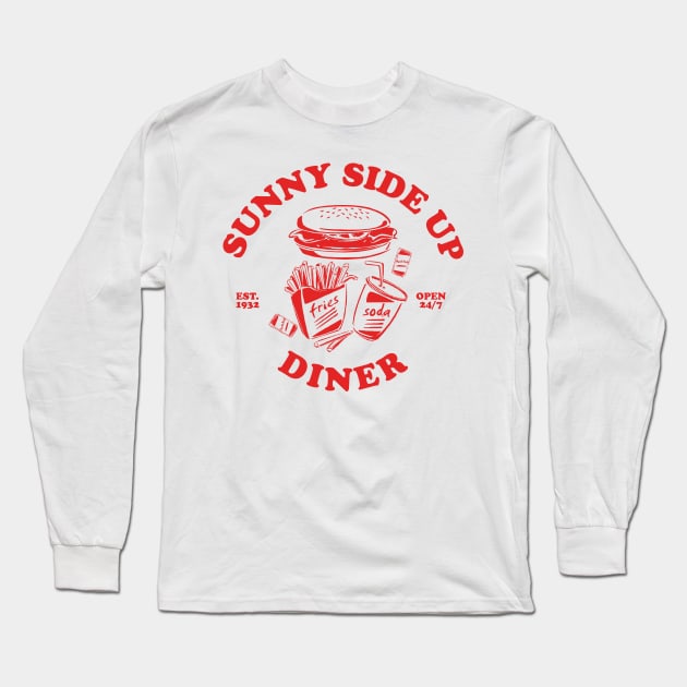 Sunny Side Up Diner Long Sleeve T-Shirt by Good Time Retro